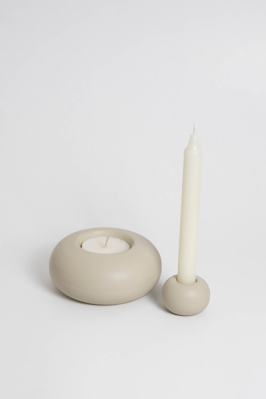 Candelabro Dúo Beige