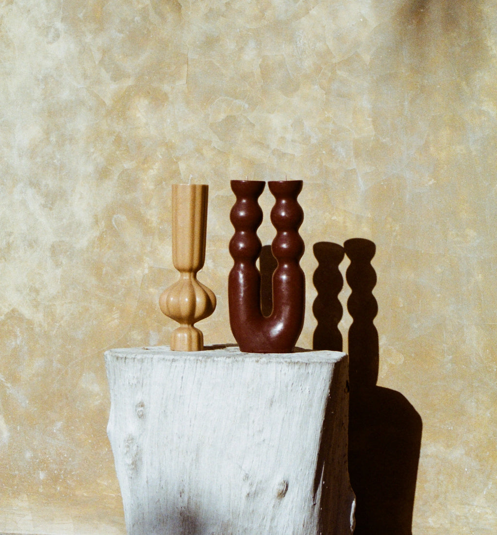 VELA PILAR CAOBA