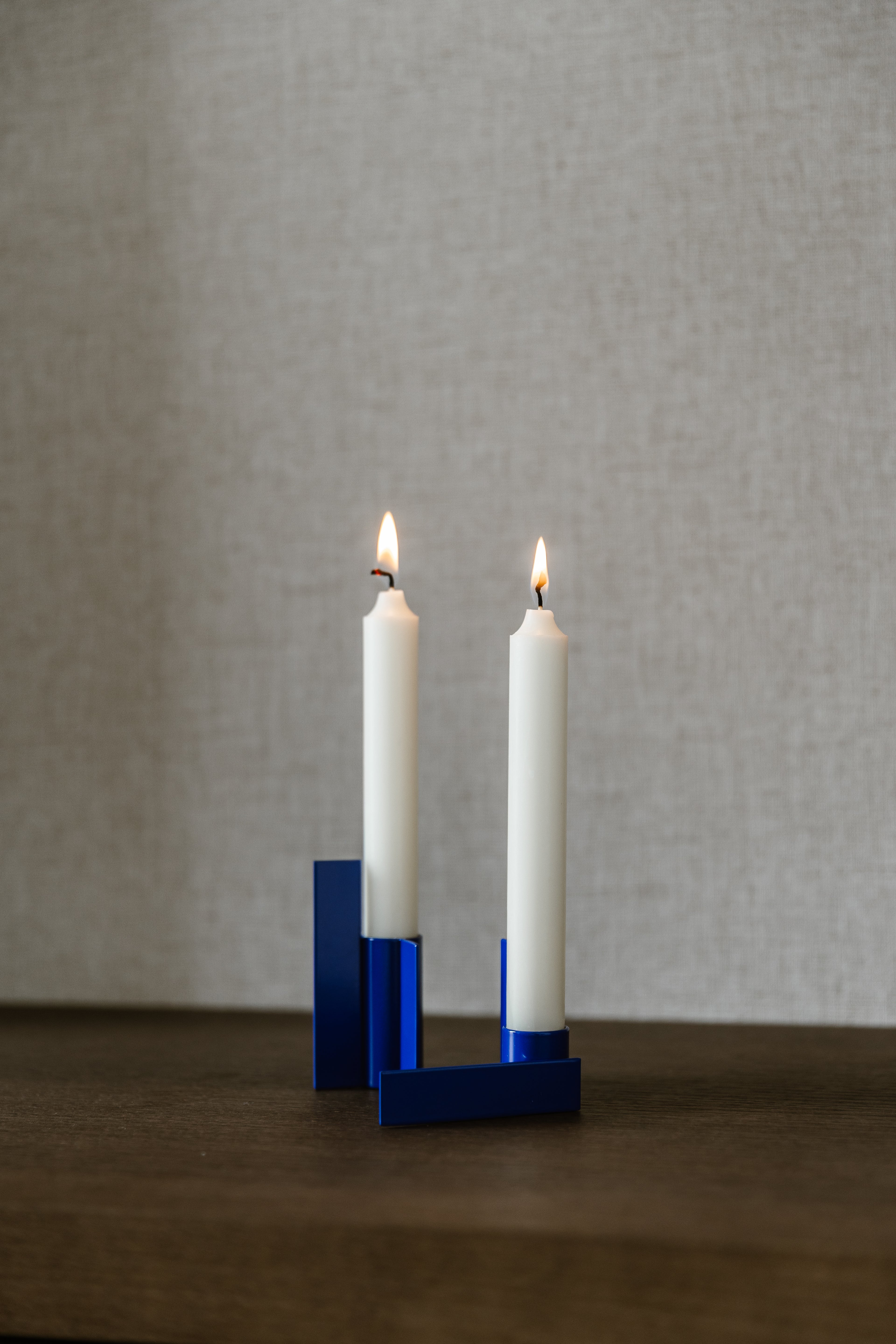 CANDELABRO ICONO AZUL - SET DE 2