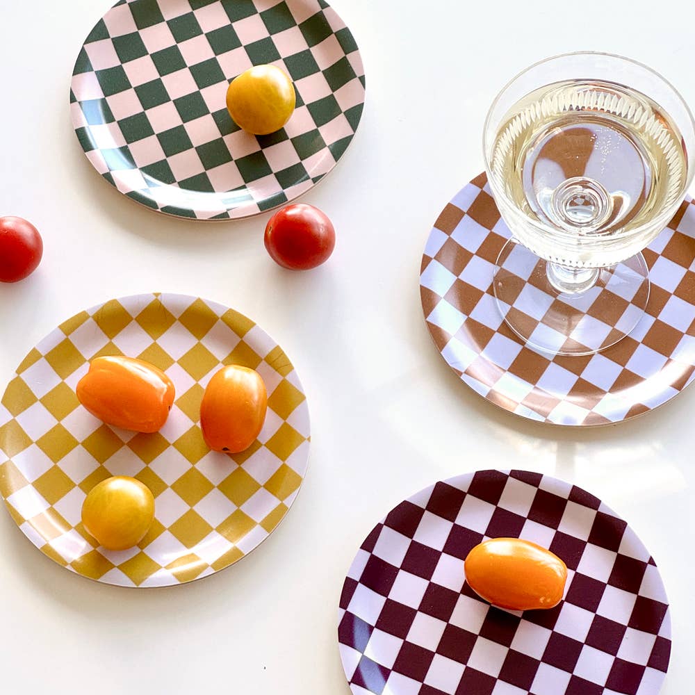 POSAVASOS CHECKER - SET DE 4